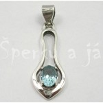 Stříbrný přívěšek topaz hruška Přívěšky