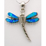 Stříbrný přívěšek vážka opál | SPERKYAJA.CZ