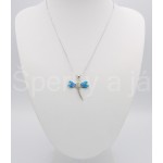 Stříbrný přívěšek vážka opál | SPERKYAJA.CZ