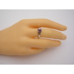 Stříbrný prsten ametyst obdélník Prsteny