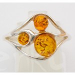 Stříbrný prsten jantar  Prsteny