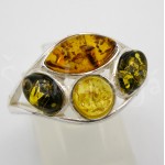 Stříbrný prsten jantar trikolor Prsteny Stříbrný prsten jantar trikolor Prsteny