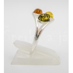 Stříbrný prsten jantar trikolor Prsteny Stříbrný prsten jantar trikolor Prsteny