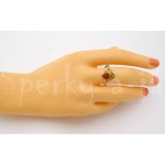 Stříbrný prsten jantar trikolor  Prsteny