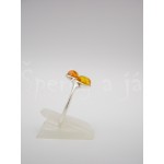 Stříbrný prsten jantar trikolor  Prsteny