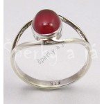Stříbrný  prsten karneol ovál Prsteny
