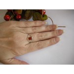 Stříbrný  prsten karneol ovál Prsteny