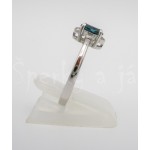 Stříbrný prsten london topaz Prsteny