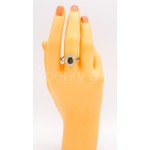 Stříbrný prsten London topaz a zirkony šiška | SPERKYAJA.CZ