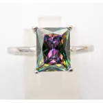 Stříbrný prsten mystic topaz obdélník Prsteny Stříbrný prsten mystic topaz obdélník Prsteny