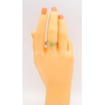 Stříbrný prsten olivín ovál | SPERKYAJA.CZ