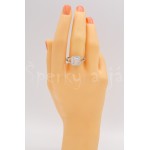 Stříbrný prsten opál a zirkony obdélník | SPERKYAJA.CZ