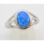 Stříbrný prsten opál ovál | SPERKYAJA.CZ