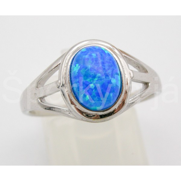 Stříbrný prsten opál ovál | SPERKYAJA.CZ