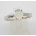 Stříbrný prsten opál ovál Prsteny