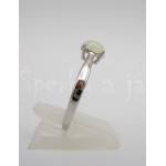 Stříbrný prsten opál ovál Prsteny