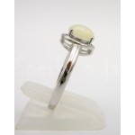 Stříbrný prsten opál ovál Prsteny