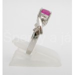 Stříbrný prsten rubín a zirkony  | SPERKYAJA.CZ