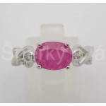 Stříbrný prsten rubín a zirkony  | SPERKYAJA.CZ