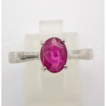 Stříbrný prsten rubín ovál | SPERKYAJA.CZ