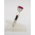 Stříbrný prsten rubín ovál | SPERKYAJA.CZ