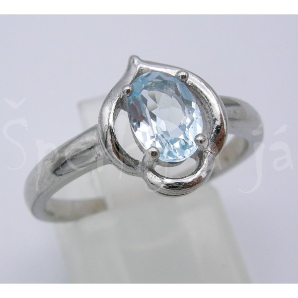 Stříbrný prsten topaz kapka Prsteny Stříbrný prsten topaz kapka Prsteny