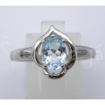 Stříbrný prsten topaz kapka Prsteny Stříbrný prsten topaz kapka Prsteny