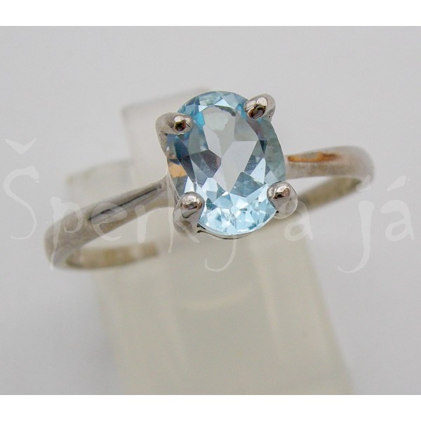 Stříbrný prsten topaz ovál Prsteny Stříbrný prsten topaz ovál Prsteny