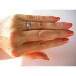 Stříbrný prsten  tyrkys kulatý Prsteny