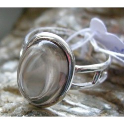 Stříbrný prsten záhněda ovál Prsteny