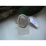 Stříbrný prsten záhněda ovál Prsteny