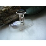 Stříbrný prsten záhněda ovál Prsteny