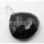 Stříbrný přívěšek černý onyx srdce Přívěšky