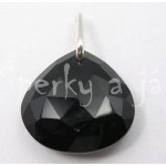Stříbrný přívěšek černý onyx srdce Přívěšky