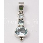 Stříbrný přívěšek  topaz sněhulák Přívěšky